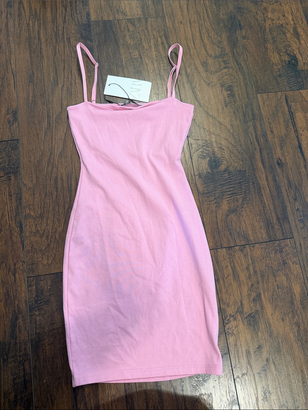 Zara Pink Spaghetti-Strap Mini Dress